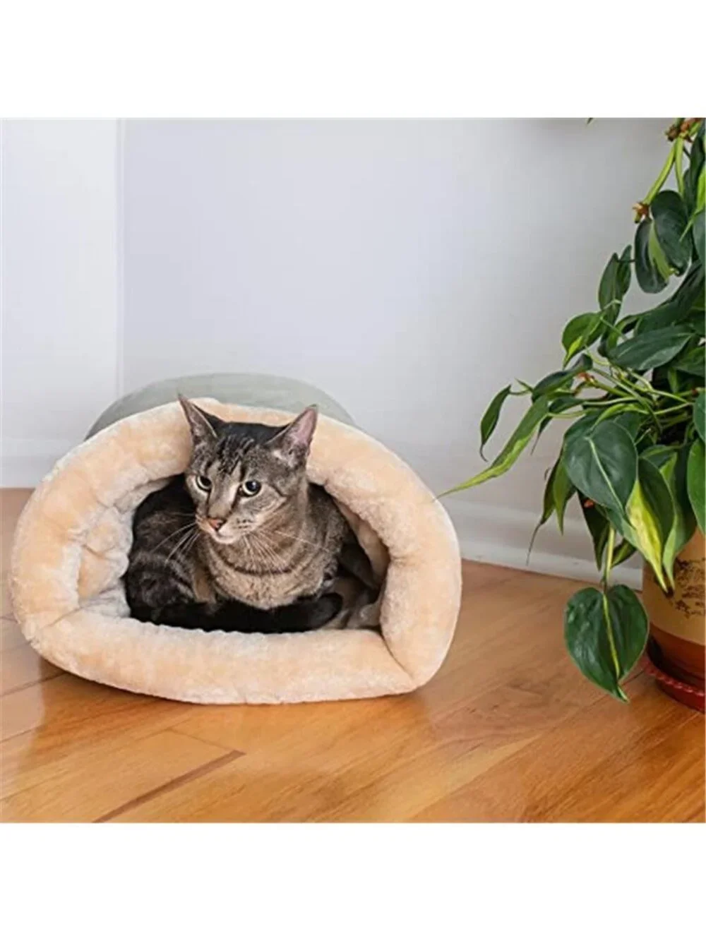 Burrow Dog Bed Cave Cat Bed Covered Pet Bed Soft Washable Small Dog Bed